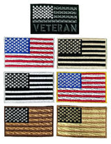 WCEP84 US Flag Embroidery Iron-On Patch – 2.2x3.5" | Multiple Colors - Patches - Front View