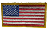 WCEP84 US Flag Embroidery Iron-On Patch – 2.2x3.5" | Multiple Colors - Patches - Side & Angle View