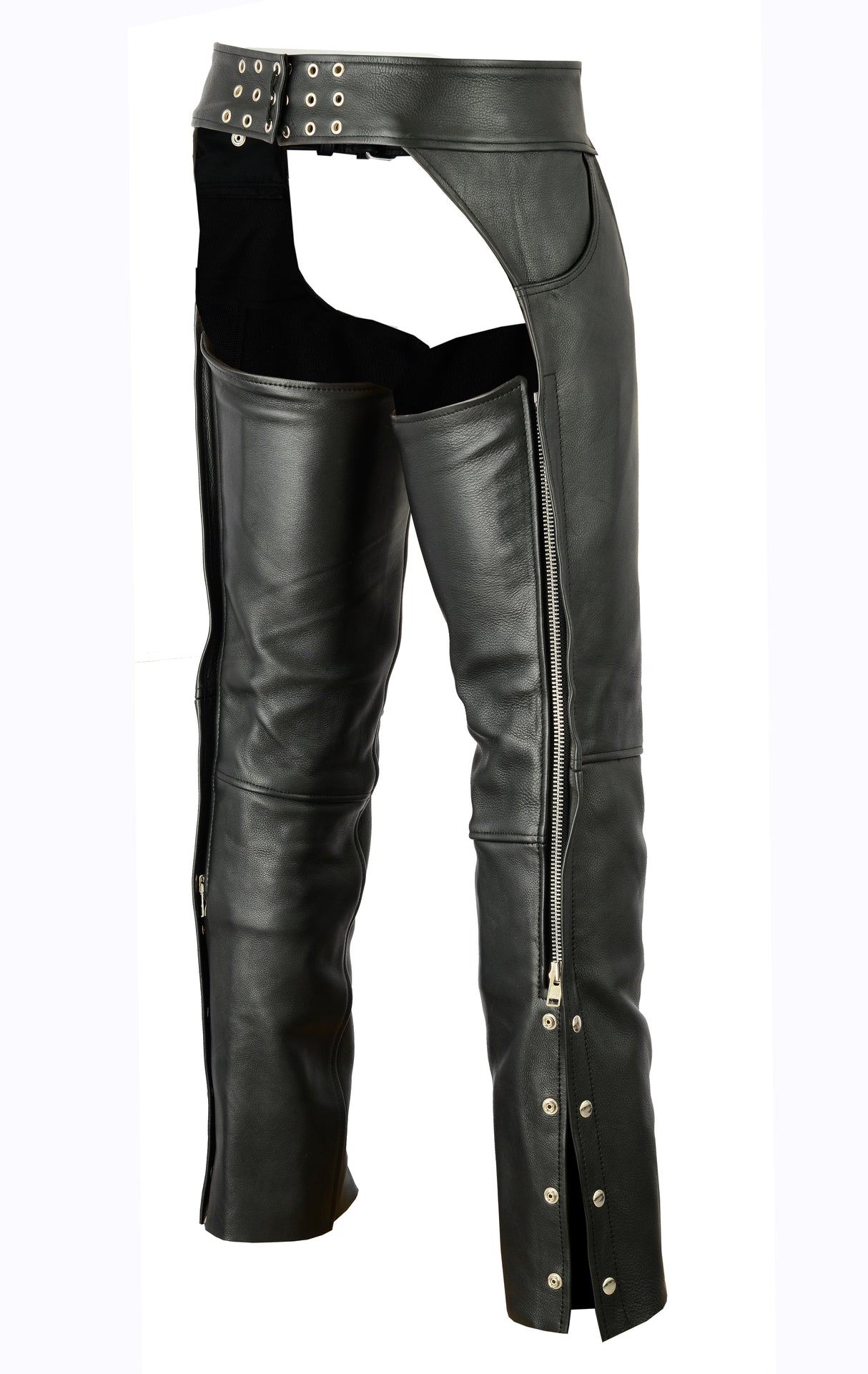 Classic Leather Chap Design with Jean Pocket Style