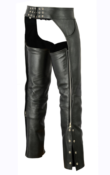 Classic Leather Chap Design with Jean Pocket Style