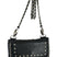 WC15108 Black Cowhide Leather Hip Clip Purse Bag | Women Waist Fanny Pack Motorcycle - Leather bags - Front View
