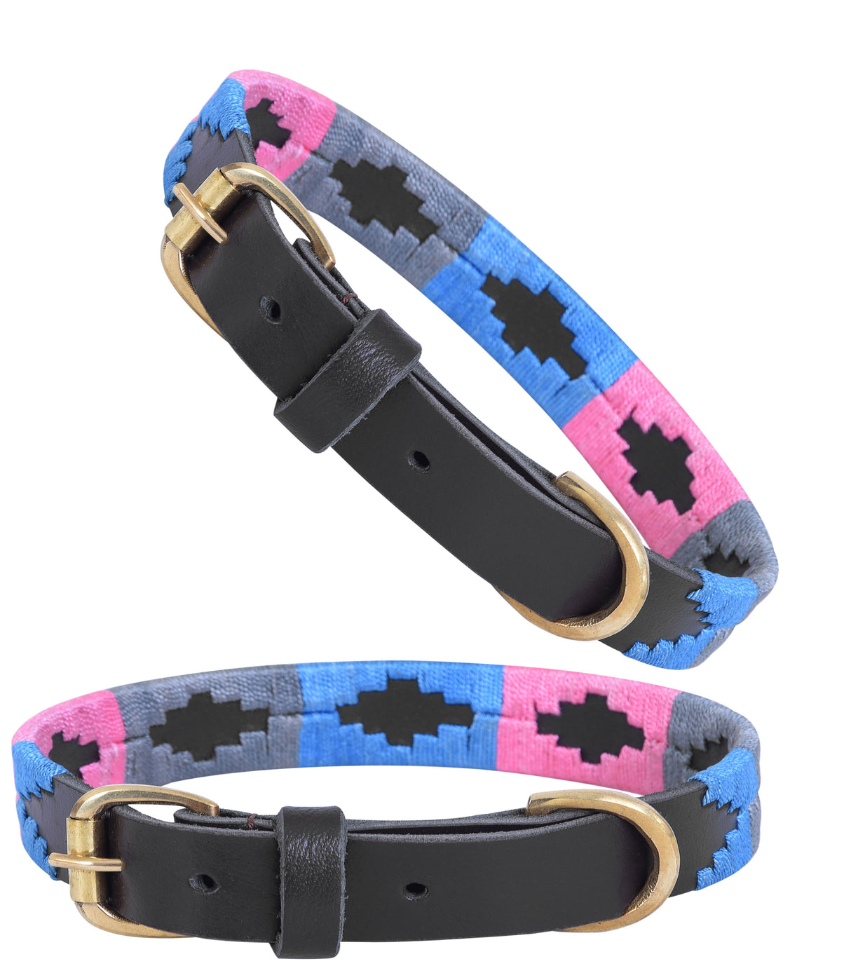 Western Style Embroidered Handmade Pet Collar, Heavy Duty Adjustable Dog Collar