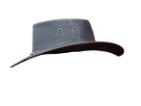 Australian Western Distressed Brown Leather Cowboy Bush Hat