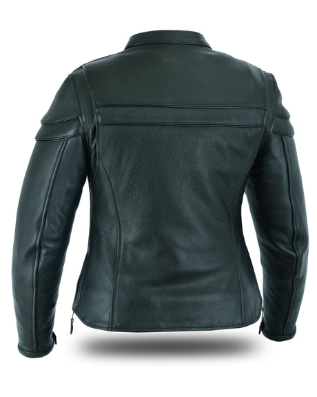 Tuscany Sporty Scooter Women Jacket Natural Cow Leather