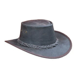 Australian Western Distressed Brown Leather Cowboy Bush Hat