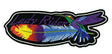 WCEP80 Lady Rider Feather Embroidery Iron-On Patch – Purple Multi-Color | Motorcycle Biker Vest - Patches - Front View