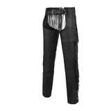 Fringe Tassel Motorcycle Riding Bikers Chap-Black