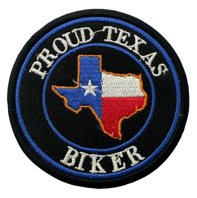 WCEP109 PROUD TEXAS BIKER DESIGN MOTORCYCLE PATCH EMBROIDERY IRON ON PATCH