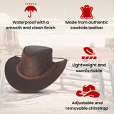 Australian Leather Outback Bush Hat Unisex Cowboy Style Hat