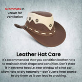 Real Oily Leather Outback Bush Hat Western Aussie Style Hat