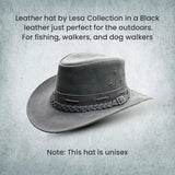 Australian Western Distressed Brown Leather Outback Bush Hat