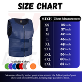 MEN BULLET PROOF STYLE BLUE LEATHER VEST