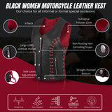 WCWV95841REDEYELET WOMEN SIDE LACE VEST M/O BUFFALO LEATHER Red/BLK